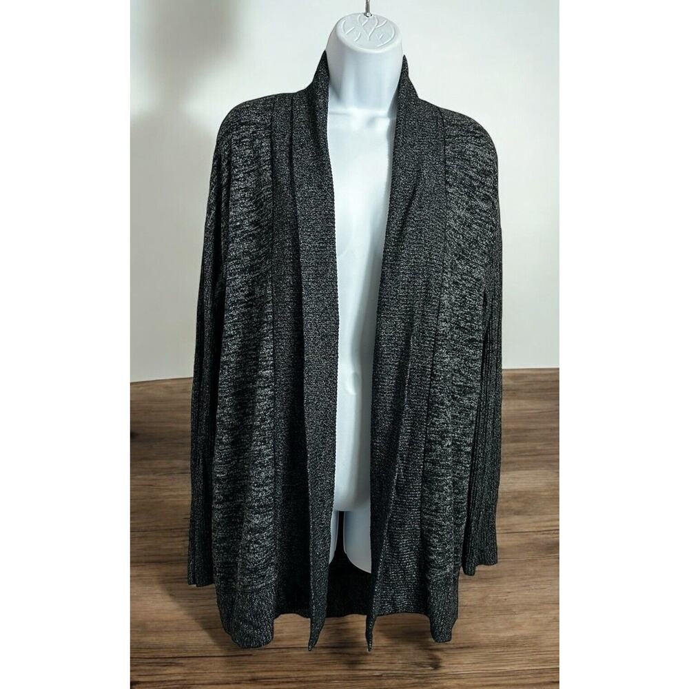 Gap Softspun Open Cardigan Sweater Size Women's Small Marled Black Long Soft